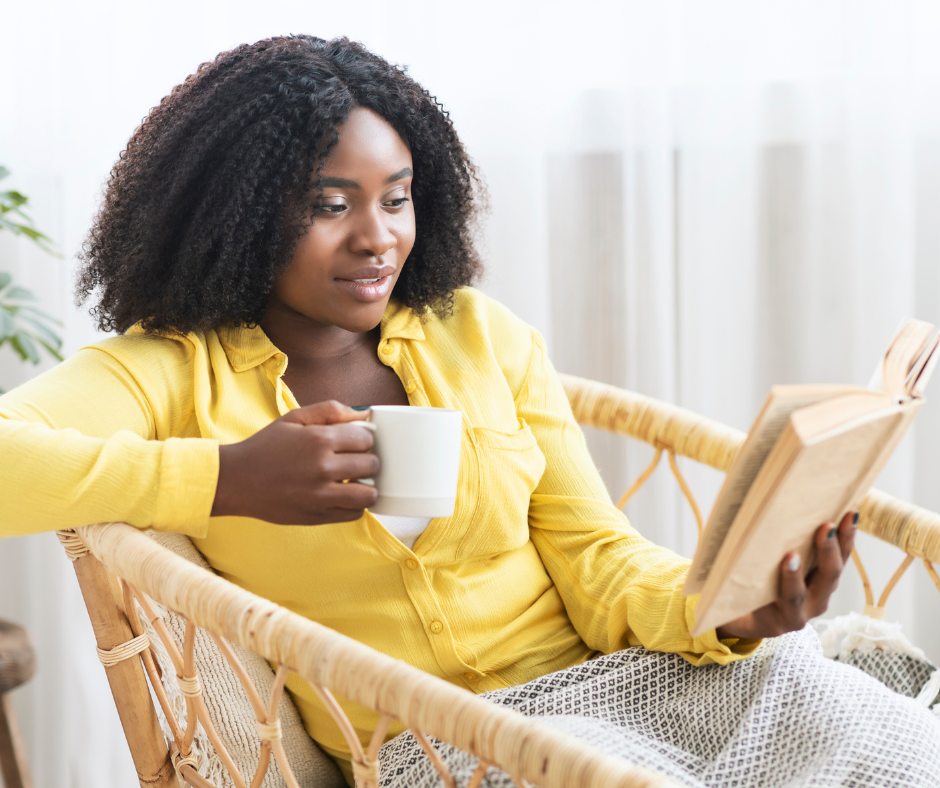 Women reading a book